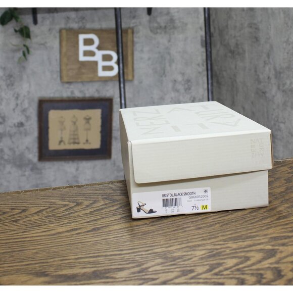 NWT Naturalizer Ankle Strap Chunky Block Heel Dress Sandal Black Smooth 7.5M - Picture 15 of 16